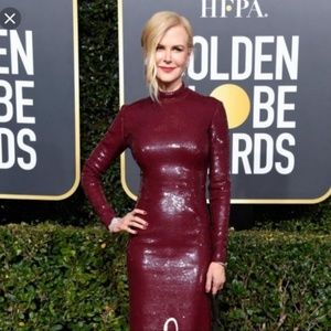 River island burgundy sequin dres UK size 6